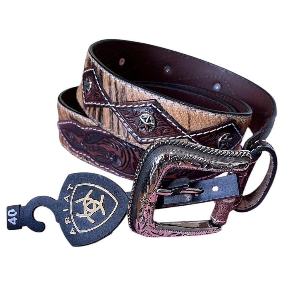 Ariat Genuine Leather & Cowhide Western Belt Size 40 (New with Tag)